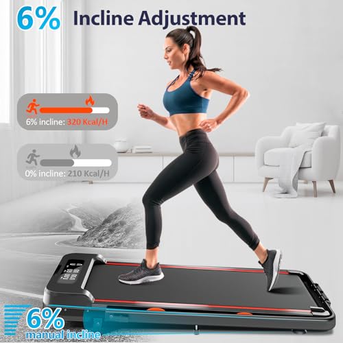 3 in 1 Walking Pad Treadmill with Handle Bar & Incline, 300 lb Capacity, 2.5HP O1347
