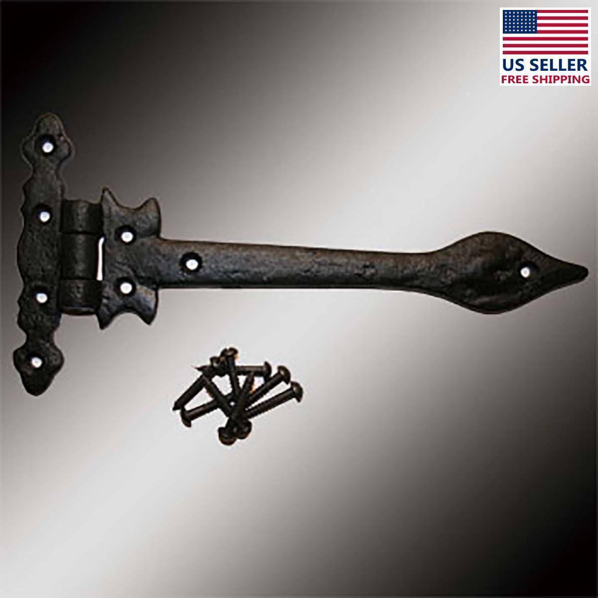 8 Strap Hinges Wrought Iron Spear Tip 11-3/4x22 Z8063