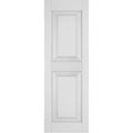 15 in. x 52 in. Primed Sapele Mahogany Raised Panel Shutters Pair T52344