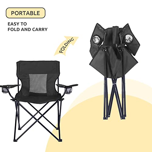 Navy Camping Chair with Cup Holder O4661
