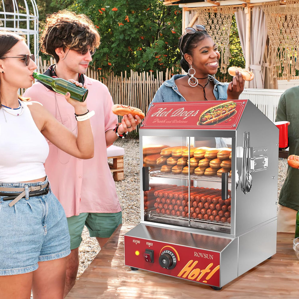 31.7QT 30L 2-Tier Hot Dog Steamer with Removable Shelves I270996