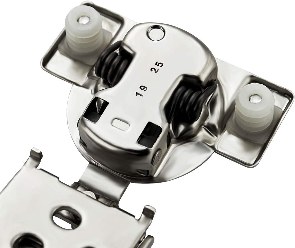 62 Pack 31 Pairs 1/2 inch Overlay Soft Close Satin Nickel Stainless Steel Concealed Hinges Y414