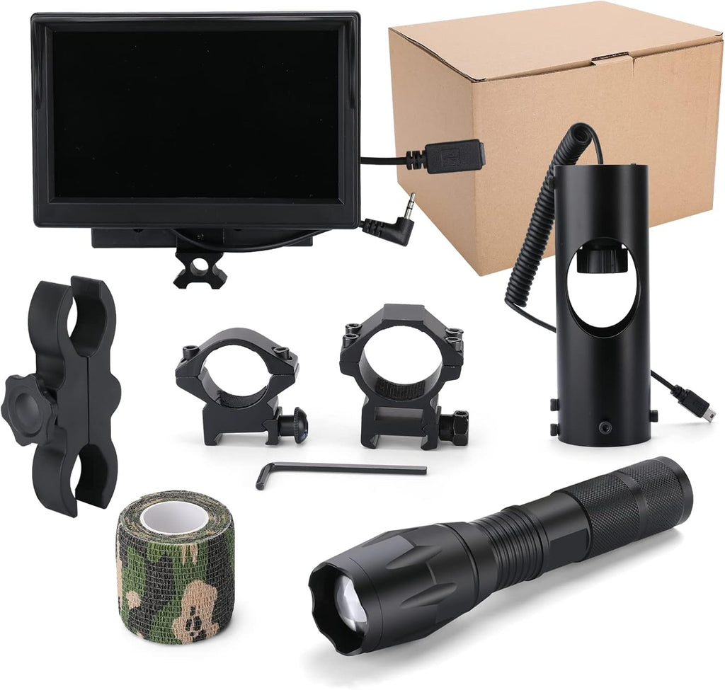 Digital Night Vision Scope with IR Flashlight and 5'' Screen P240