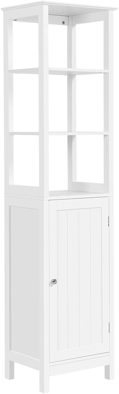 63 in H Espresso 3 Tier Narrow Freestanding Storage Cabinet B503