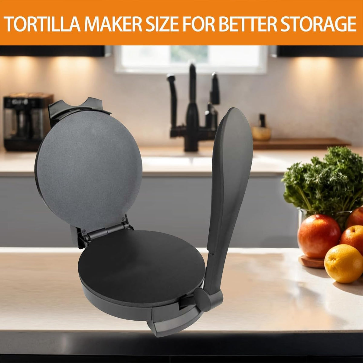 8 Inch Stainless Steel Non-Stick Electric Tortilla Maker V86966