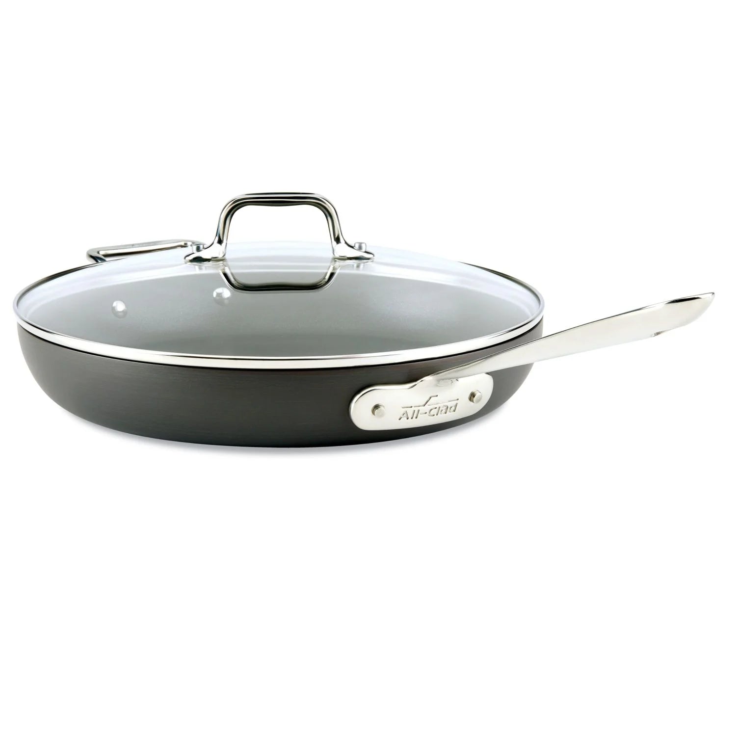 12-Inch Hard Anodized Nonstick Fry Pan with lid E521
