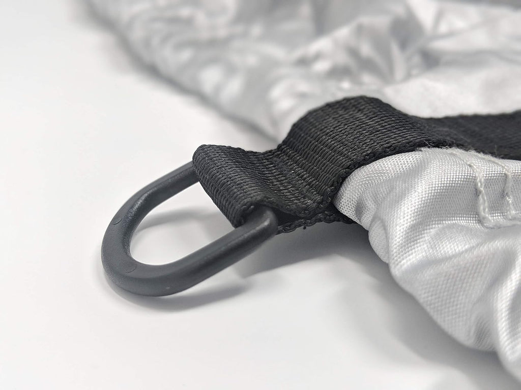 Weatherproof RV Cover for Travel Trailer 11.5' - 13.5' Long with Fleece Lining, Cable Lock, Storage Bag & Wind Straps R612642