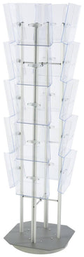 Spinning Magazine Stand with 20 Pockets Y73277