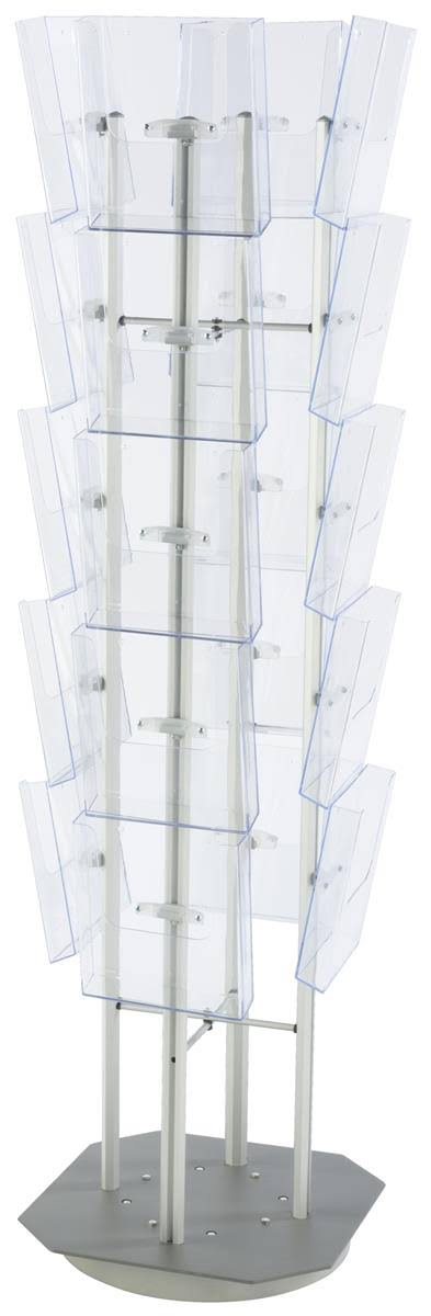 Spinning Magazine Stand with 20 Pockets Y73277