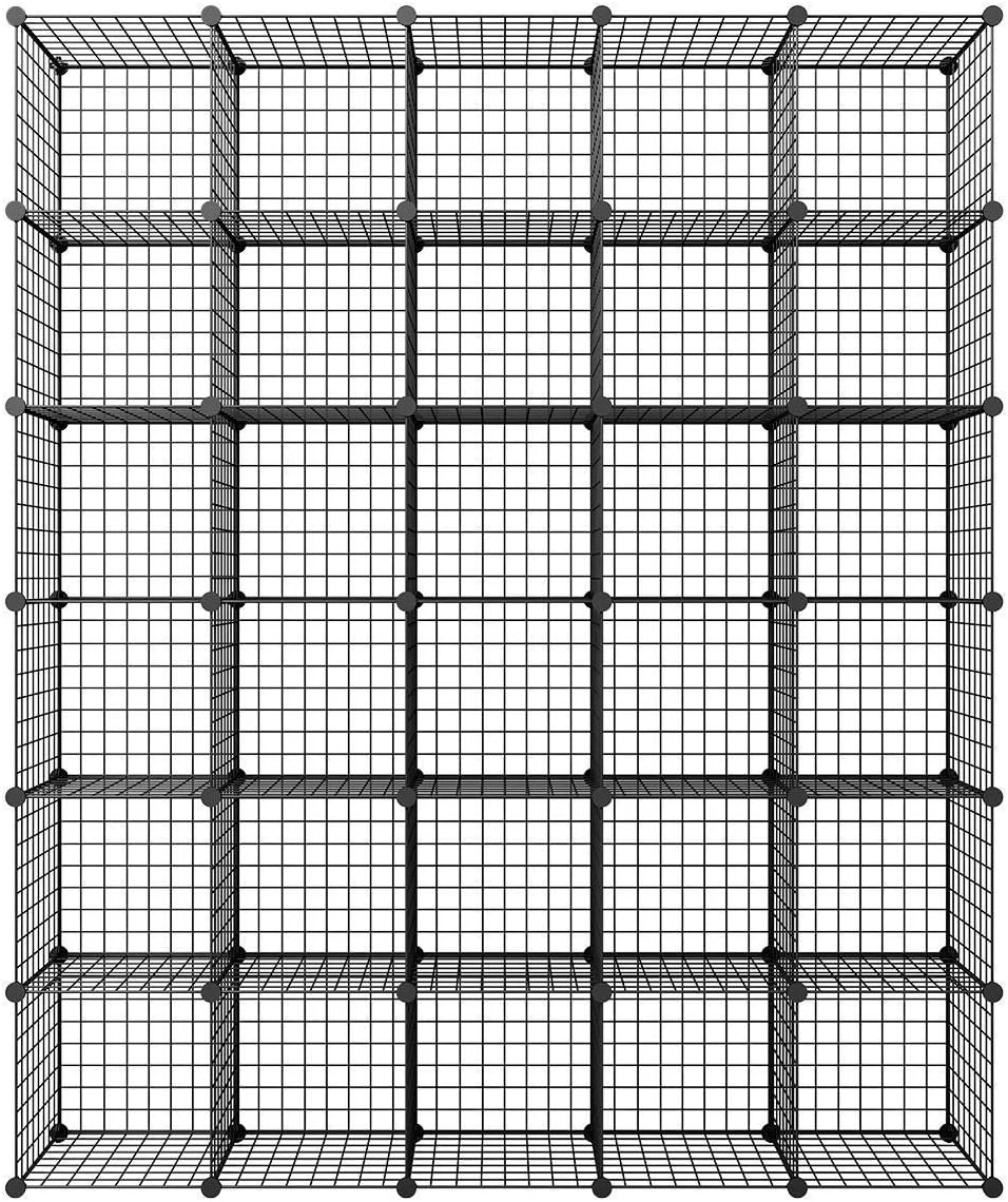 14x14 Wire Cube Storage, 25-Cube Modular Shelving Unit T628