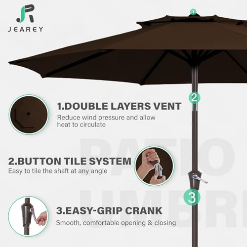 Navy Blue 9 ft 2-Tiers Patio Umbrella K4466