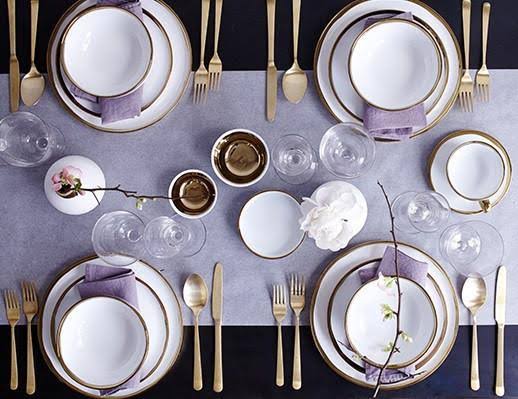 Gold Salad Plates, Set of 4 I36389