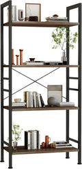 Computer Desk with Storage Shelves, 4 Tiers Bookshelf, Writing Table F23047