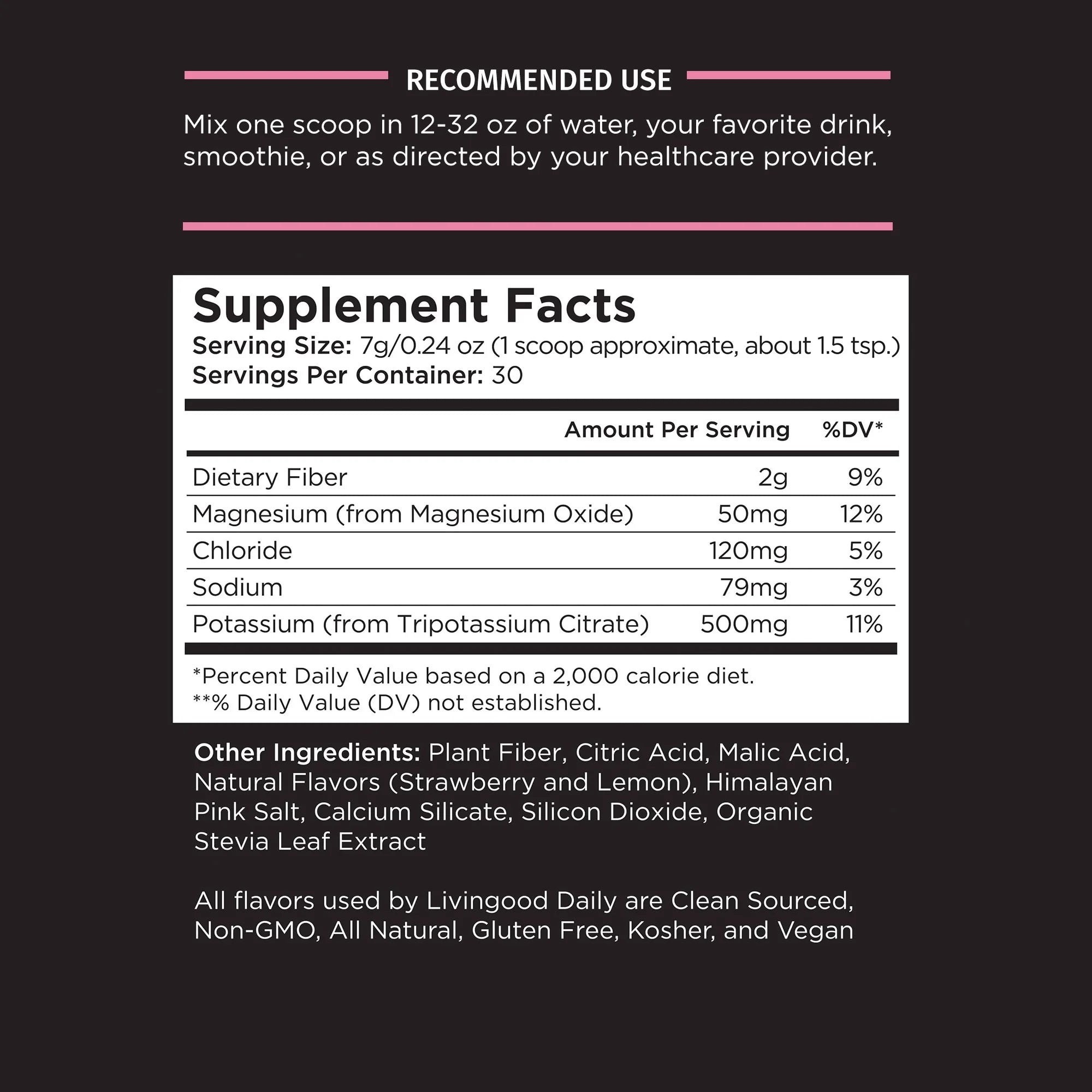 Sugar-Free Strawberry Lemonade Electrolyte Powder W161