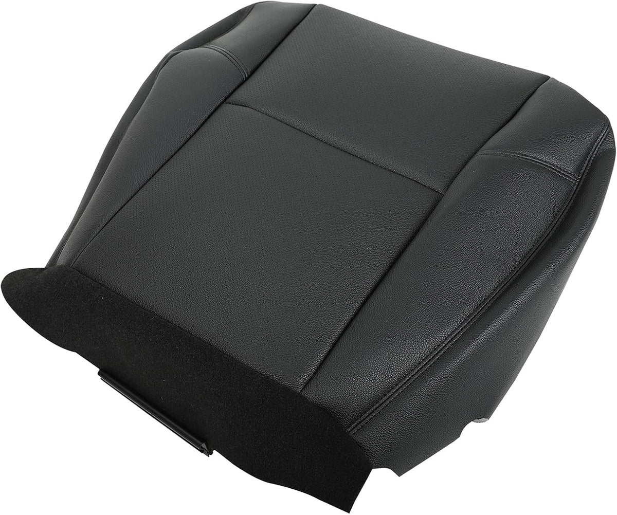 Black Leather Driver Bottom Seat Cover K5195