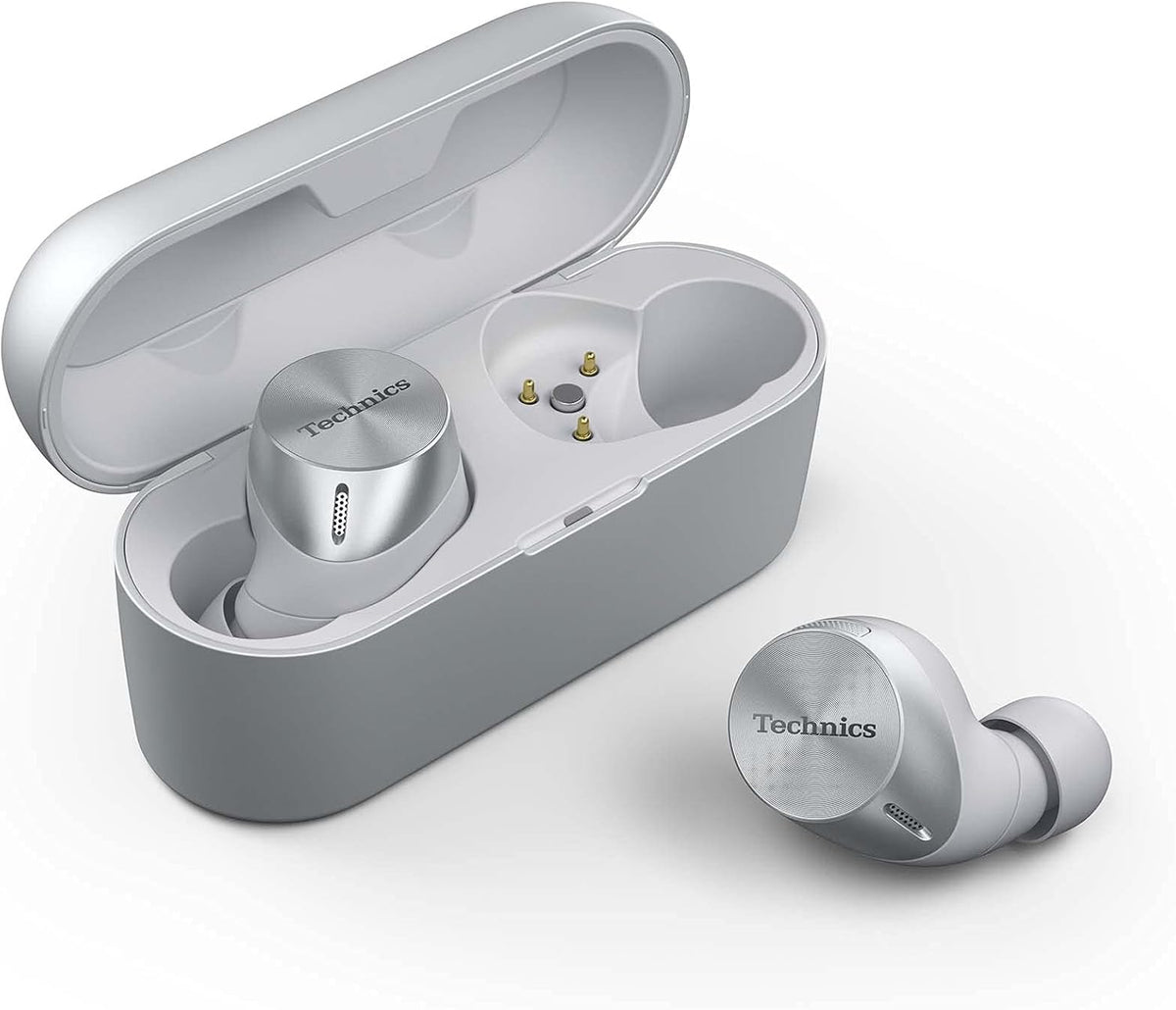 Silver True Wireless Earbuds with Noise Cancelling C290572