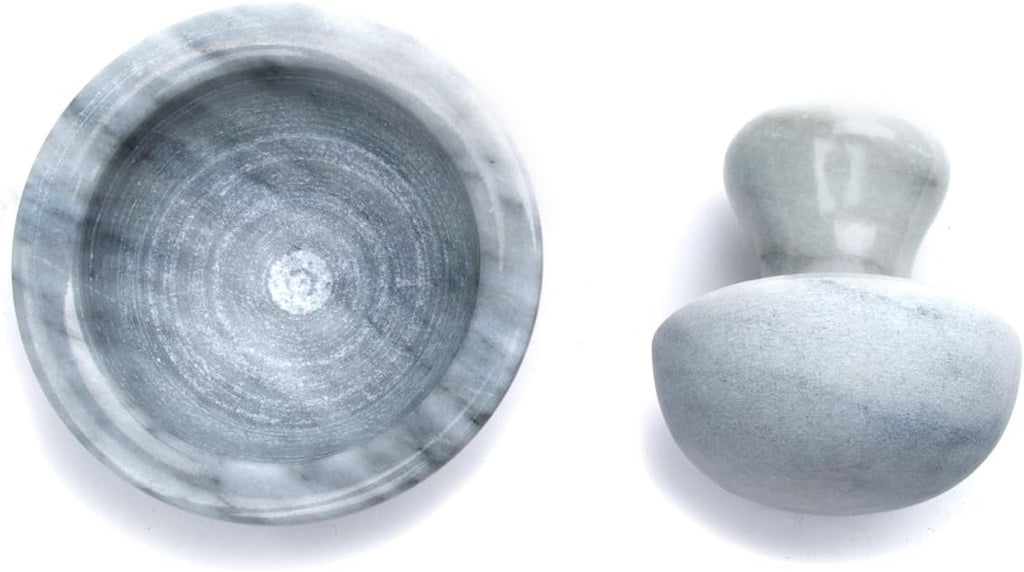 White Marble Mortar and Pestle V64091