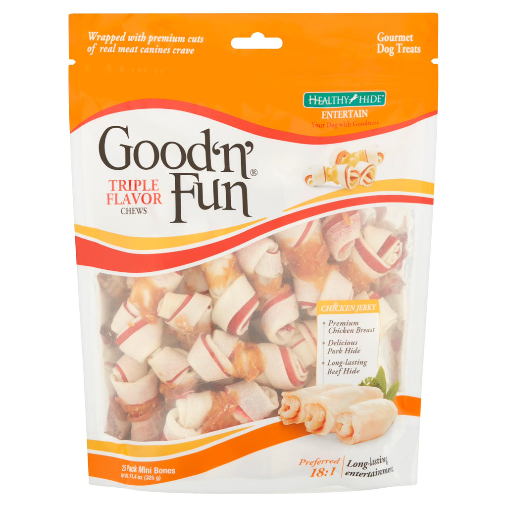 Mini Bones Triple Flavor Dog Chews, 25 Count (11.4 oz.) S985553