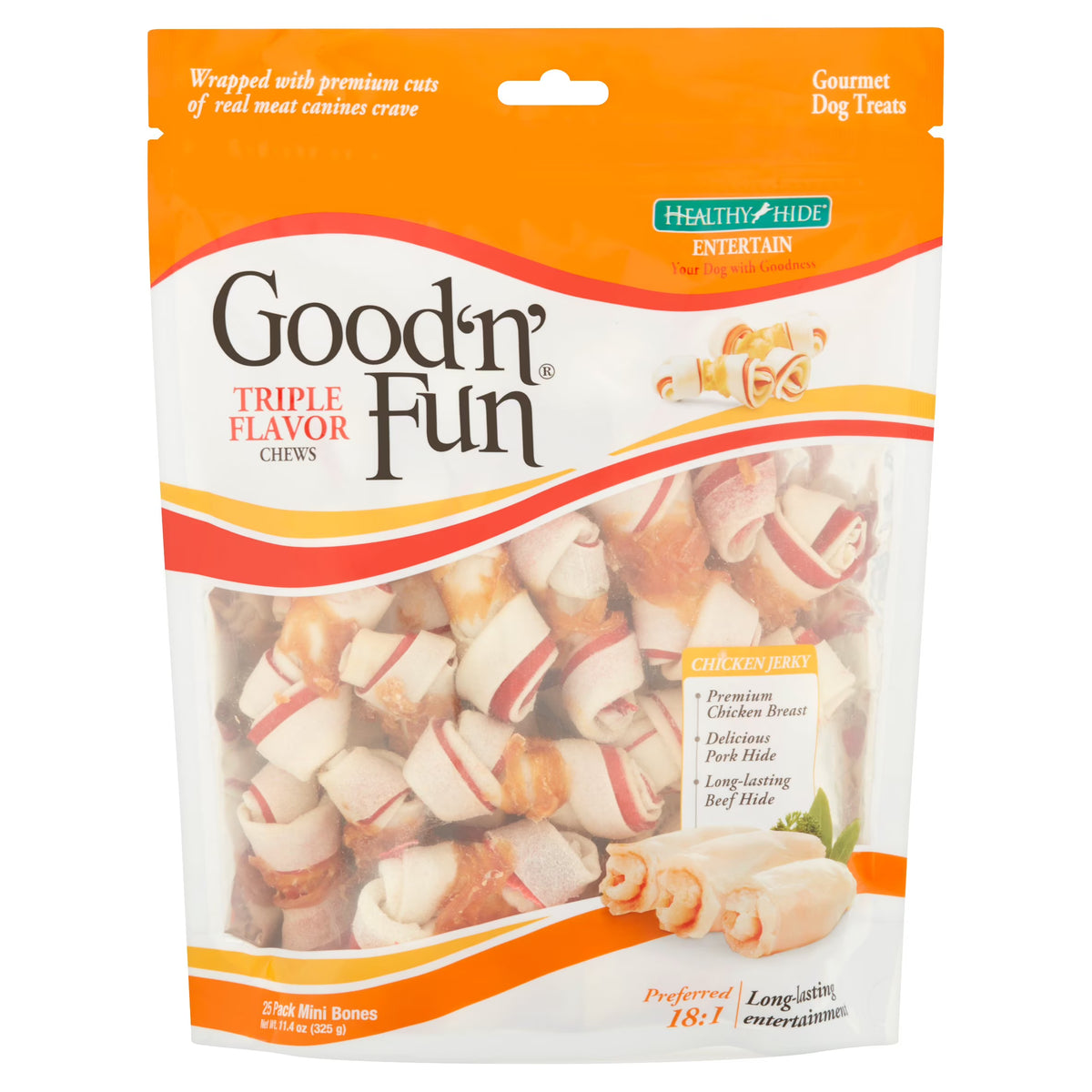 Mini Bones Triple Flavor Dog Chews, 25 Count (11.4 oz.) S985553