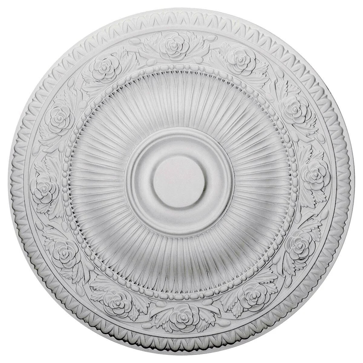 24 1/4x22OD x 2x22P Ceiling Medallion, Hand-Painted Pewter N984577