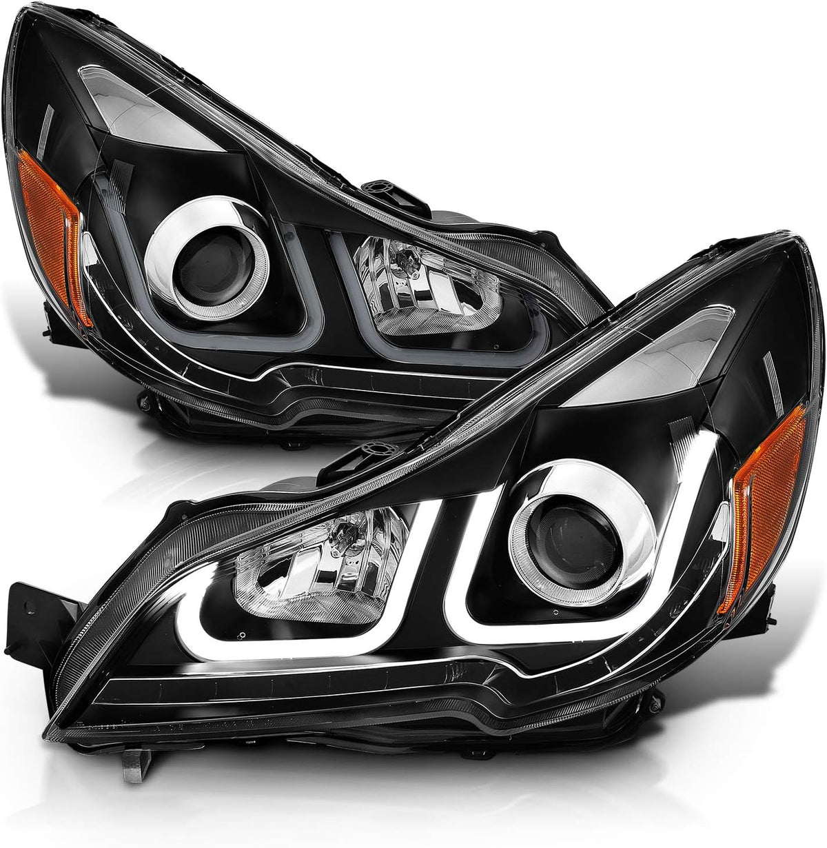 Black Dual LED Bar Projector Headlights Z933373
