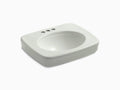Pedestal Bathroom Sink Basin with 4x22 Centerset Faucet Holes F9714