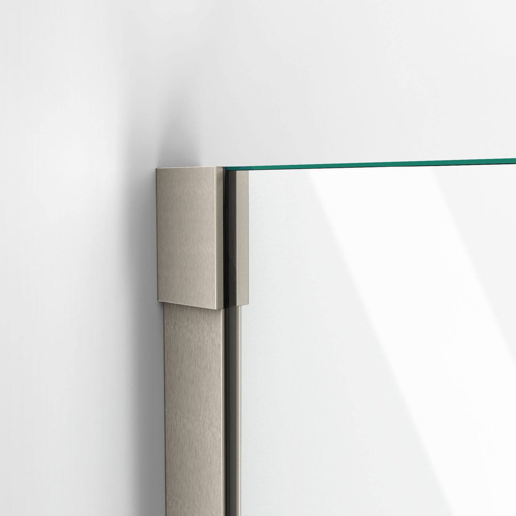 Frameless Hinged Shower Door Brushed Nickel L4157