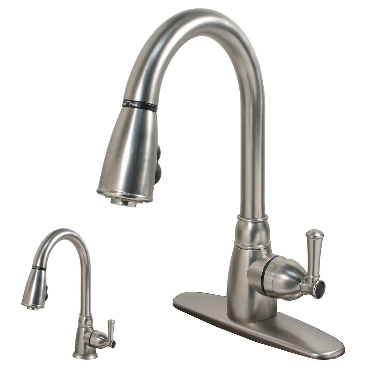 Stainless Steel Single Lever Kitchen Faucet U768572