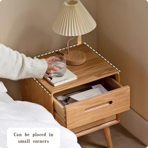 Solid Wood Night Stand with Two Drawers R30487