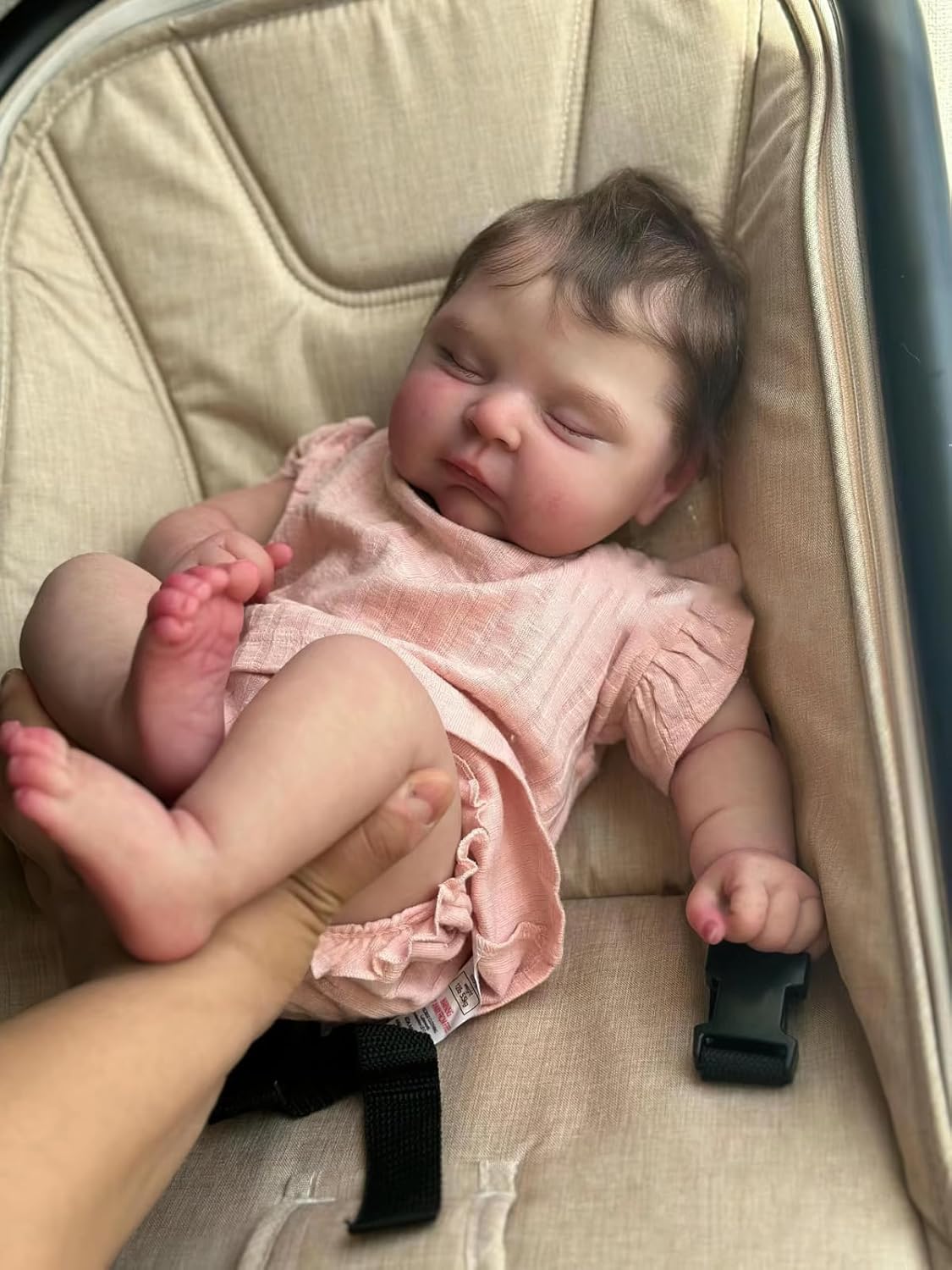19 Inches Sleeping Realistic Newborn Girl Doll with Weighted Cloth Body and Vinyl Limbs Z247985