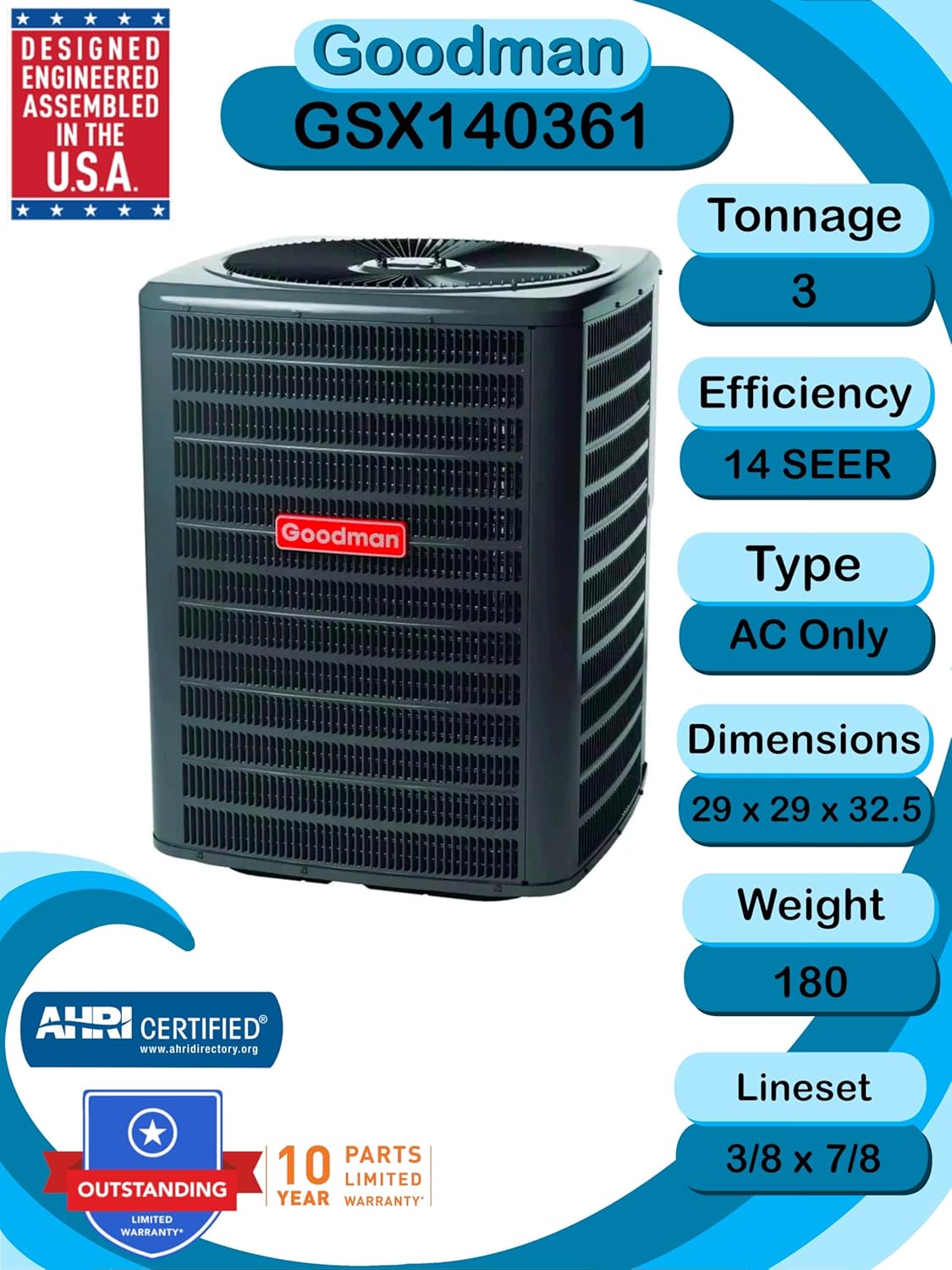 3 TON 14 SEER AC Condenser W35391