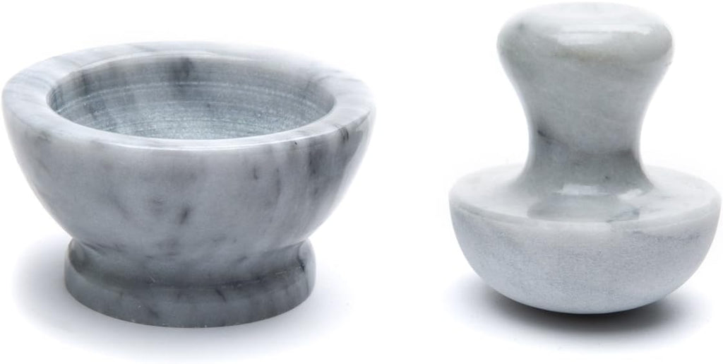 White Marble Mortar and Pestle V64091