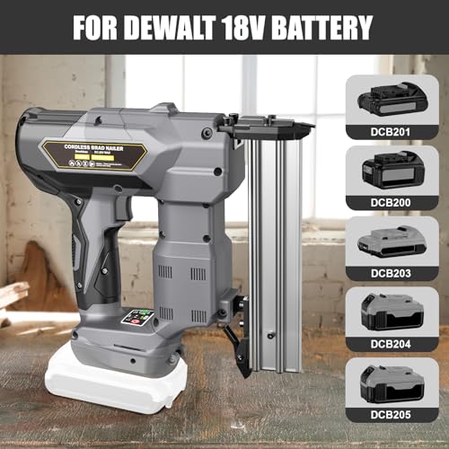Cordless 18GA Brad Nailer, 18 Gauge Nail Gun, Brushless, 2 Mode, 5/8 to 1-1/4 Inch, Tool Only S25538