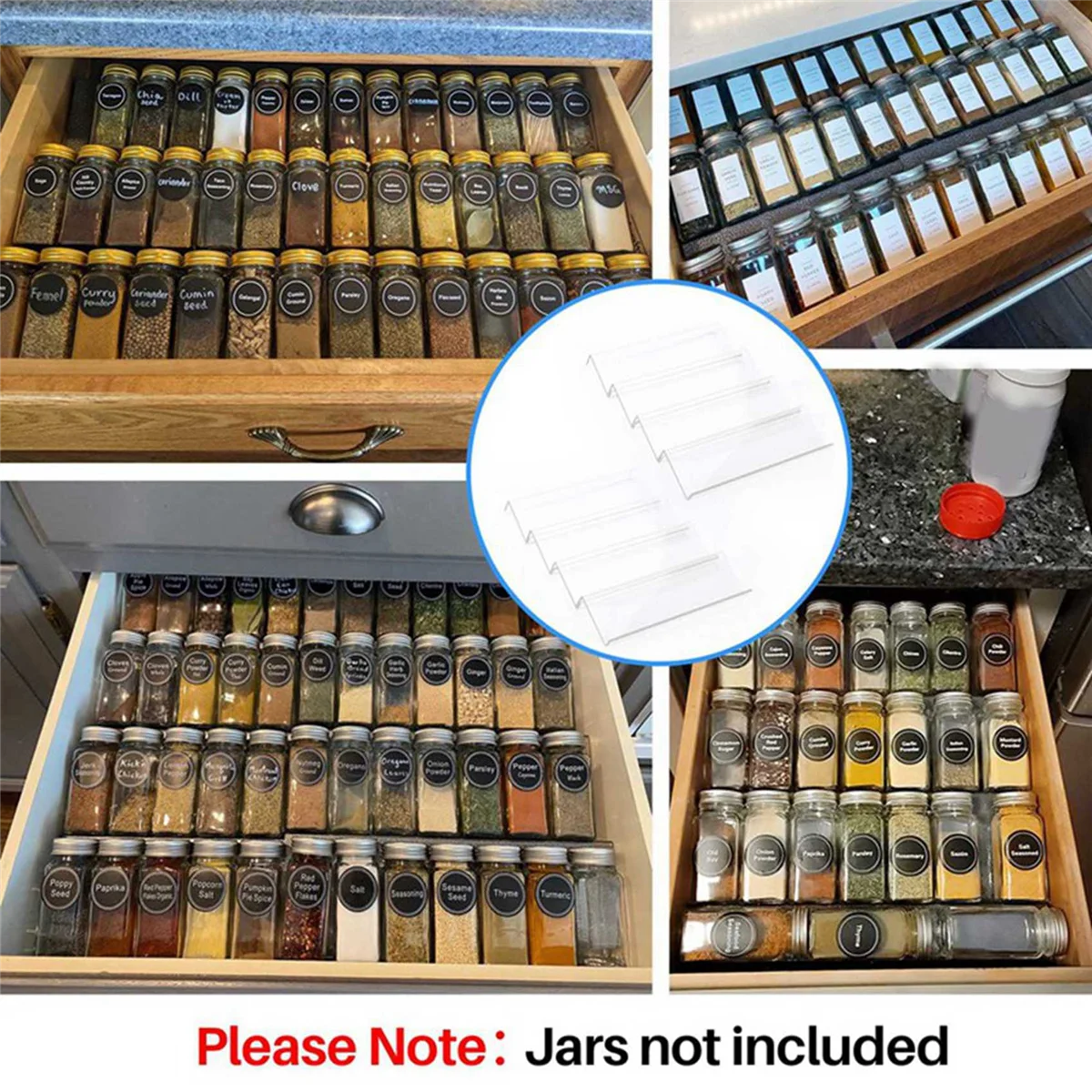 Clear Acrylic Spice Drawer Organizer S9558