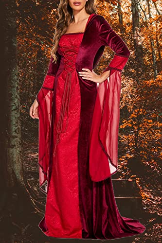 Medieval Victorian Velvet Gothic Dress F131