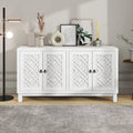 White 2-Door Storage Cabinet with Metal Legs and Adjustable Shelves O26619