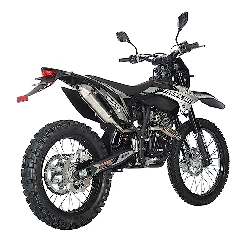 250cc Dirt Bike with 5-Speed Manual Transmission, Electric/Kick Start, 21"/18" Wheels Y167929