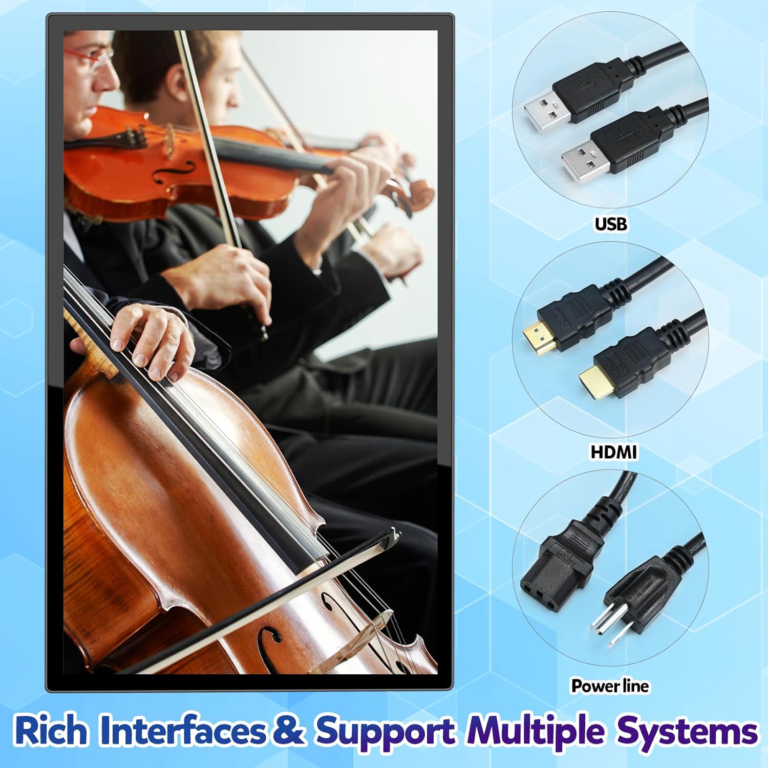 32 inch Capacitive Multi-Touch Screen Industrial Monitor with Built-in Speakers R3567
