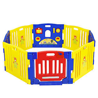 Baby Playpen Safety Play Yard 8 Panel with Gate Door C60288