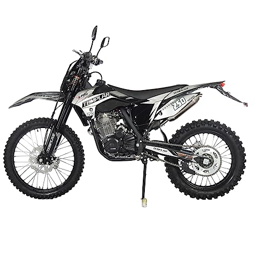 250cc Dirt Bike with 5-Speed Manual Transmission, Electric/Kick Start, 21"/18" Wheels Y167929