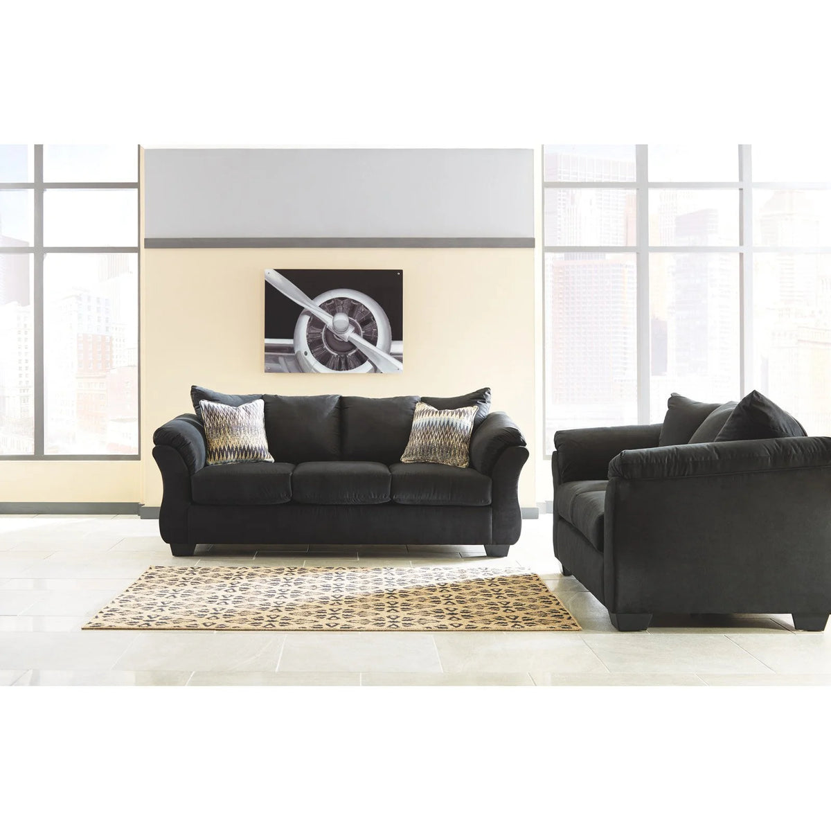 Blue Loveseat R856