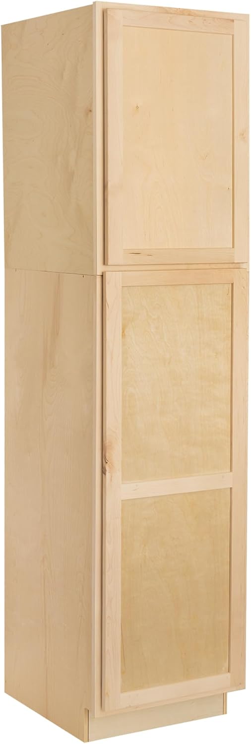 Raw Maple 24" D x 24" W x 84" H Plywood Base Kitchen Cabinet J90101