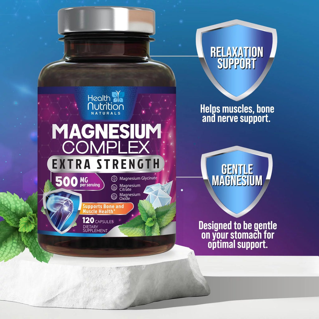 Magnesium Complex 500mg Chelated Magnesium Capsules, 120 Capsules S434859