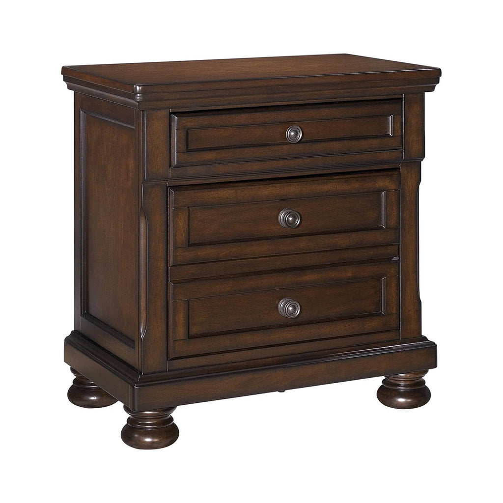 2 Drawer Nightstand, Dark Brown Y60740