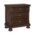 2 Drawer Nightstand, Dark Brown Y60740