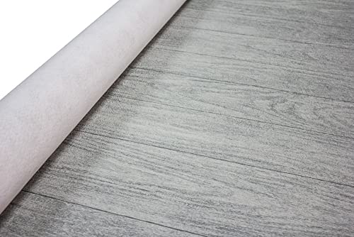 Grey Oak Wood Waterproof Outdoor Flooring Roll 6' x 12' 72 sq.ft A72404