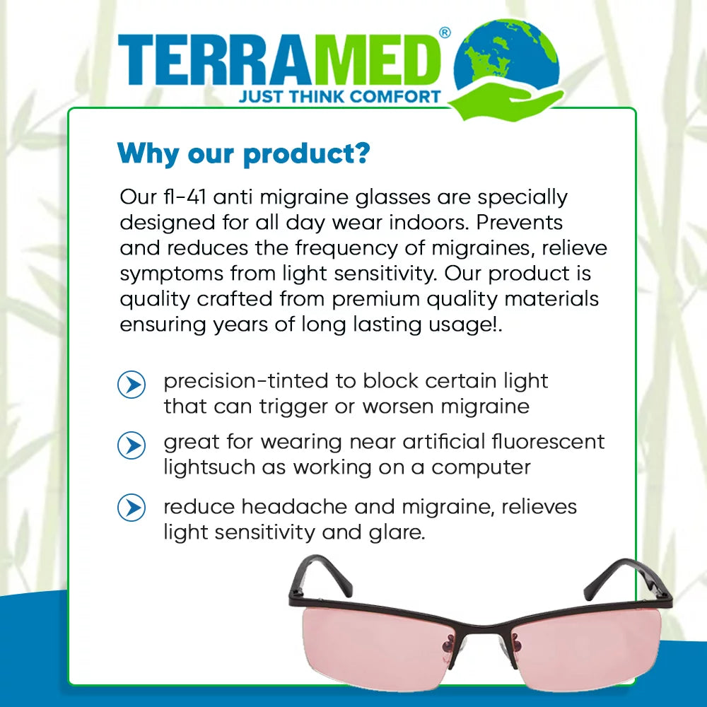 Migraine Glasses FL-41 for Light Sensitivity X3968