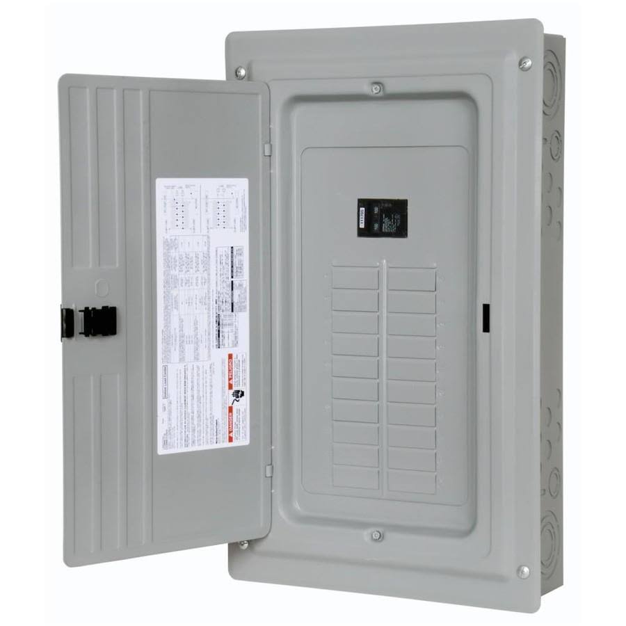 100 Amp 20-Space 20-Circuit Main Breaker Plug-On Neutral Load Center Indoor with Copper Bus R990
