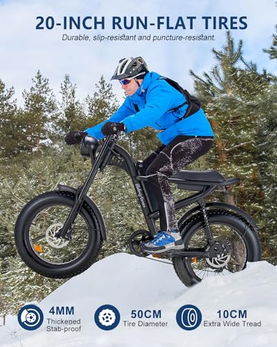 1500W Electric Bike with Full Suspension, 20" Fat Tire, 31.2AH Battery H5515