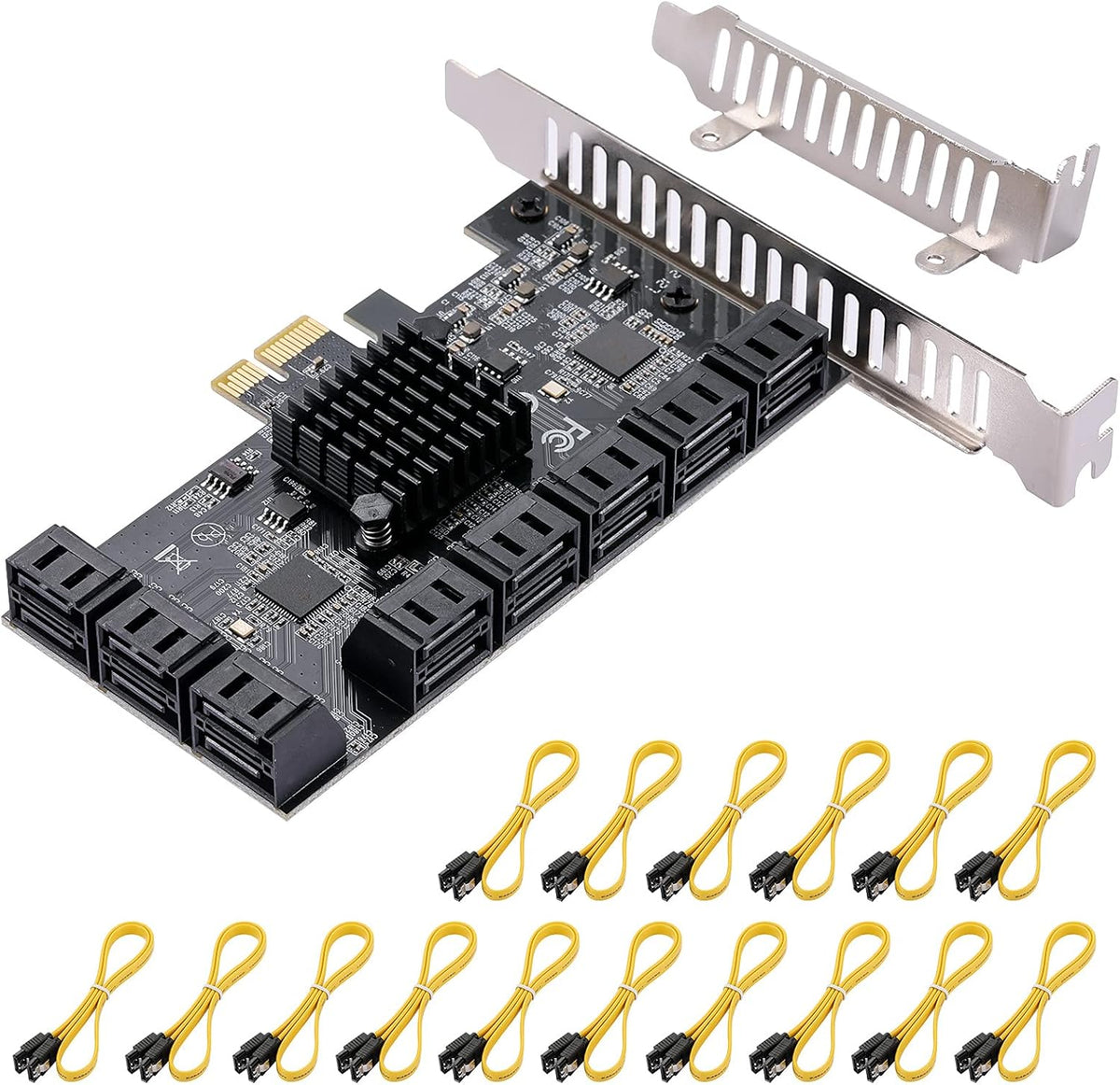 PCI Express to 16 Ports SATA 3.0 Controller Expansion Card Y400